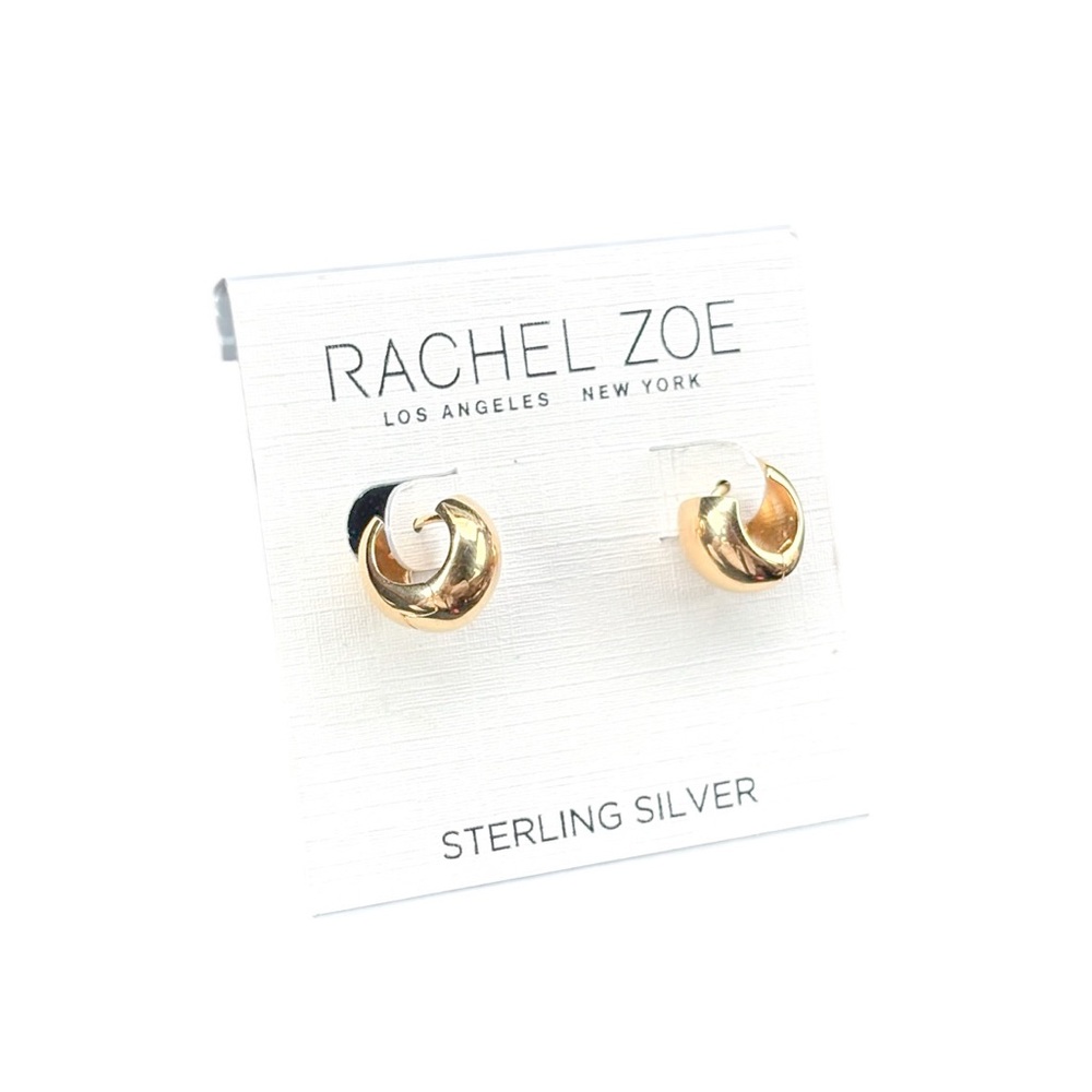 Rachel Zoe SS GP Small Chunky Hoop Earrings - Picture 2 of 2